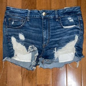 Hi-rise shortie shorts